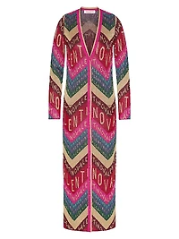 Chevron Lurex Cardigan