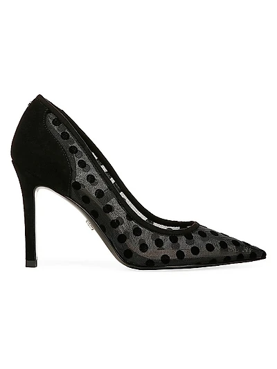 Hazel 95MM Polka-Dot Mesh Pumps