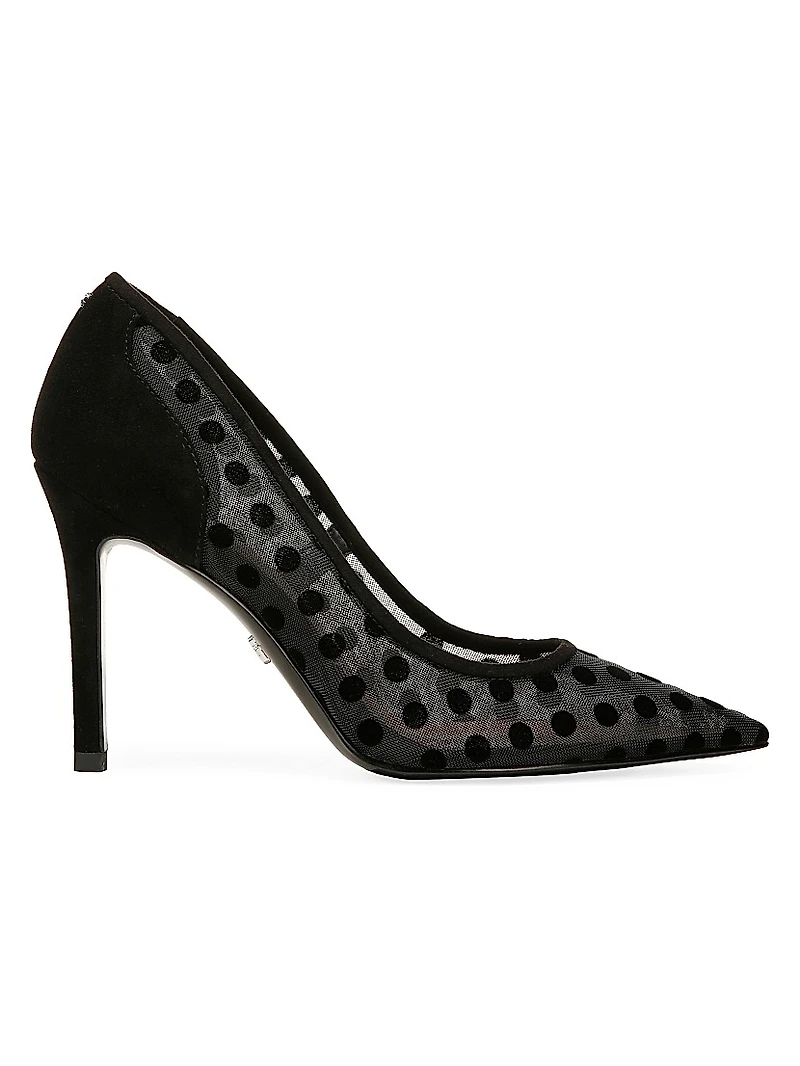 Hazel 95MM Polka-Dot Mesh Pumps