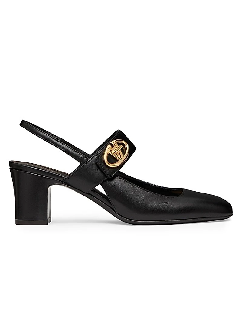 VLogo Locker Mary Jane Slingback Pumps 60MM