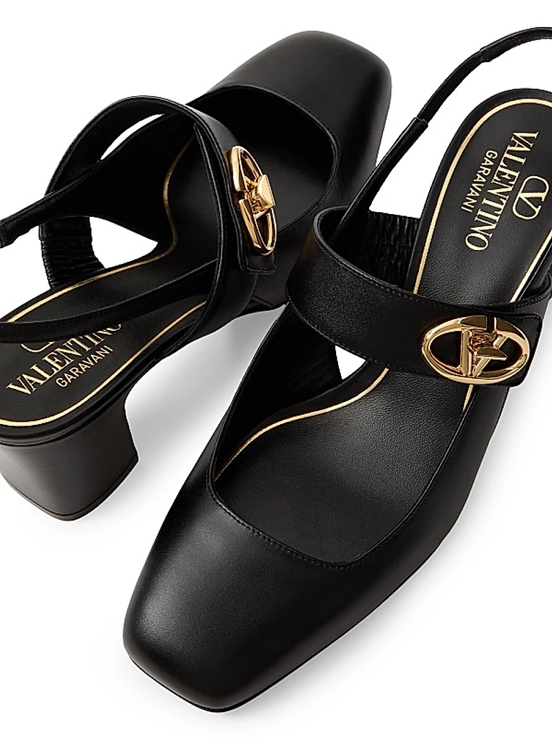 VLogo Locker Mary Jane Slingback Pumps 60MM