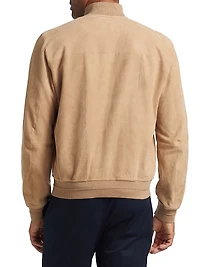 Suede Button-Front Jacket