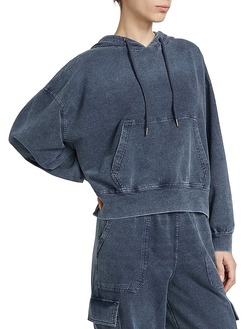 Cotton-Blend Long-Sleeve Hoodie