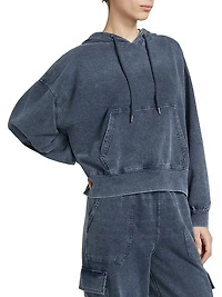 Cotton-Blend Long-Sleeve Hoodie