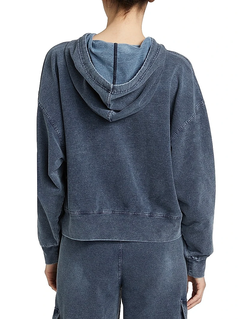 Cotton-Blend Long-Sleeve Hoodie