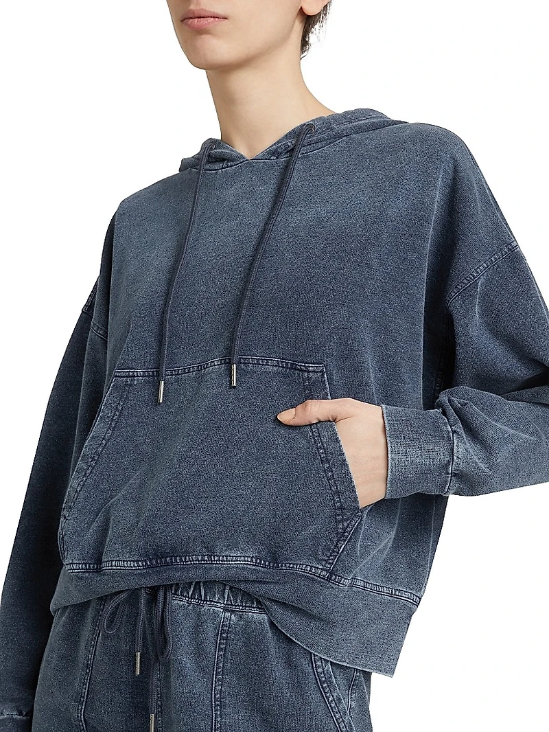 Cotton-Blend Long-Sleeve Hoodie