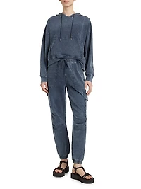 Cotton-Blend Long-Sleeve Hoodie