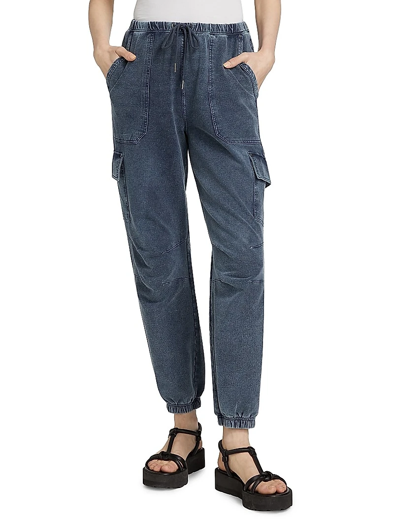 Cotton-Blend Cargo Sweatpants