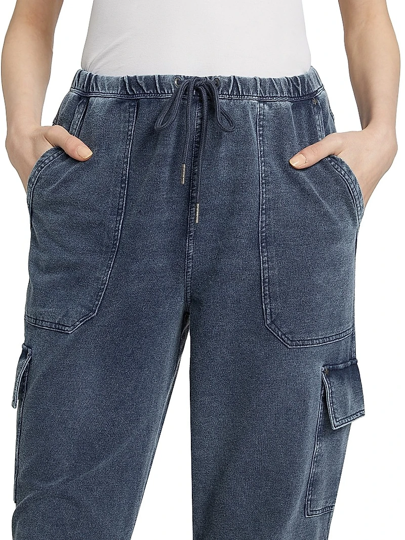 Cotton-Blend Cargo Sweatpants