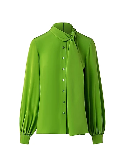 Silk Crêppe Scarf Blouse