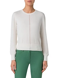 Striped Cashmere Crewneck Sweater