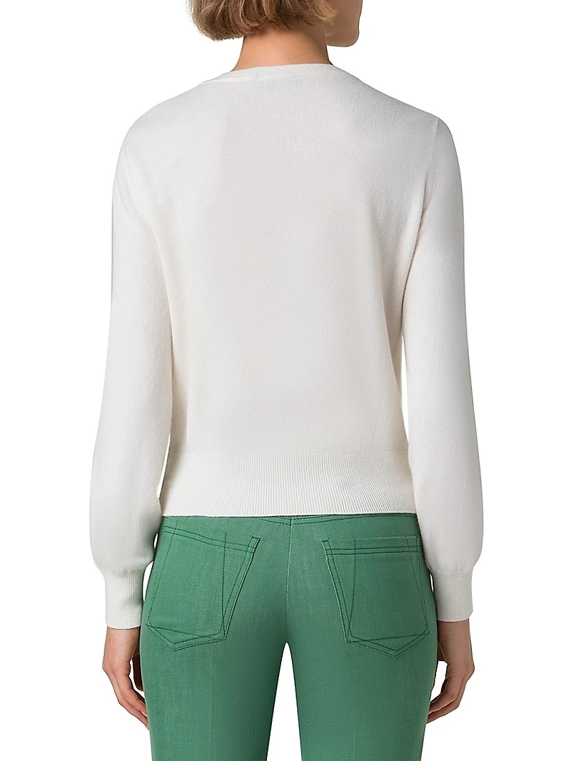 Striped Cashmere Crewneck Sweater