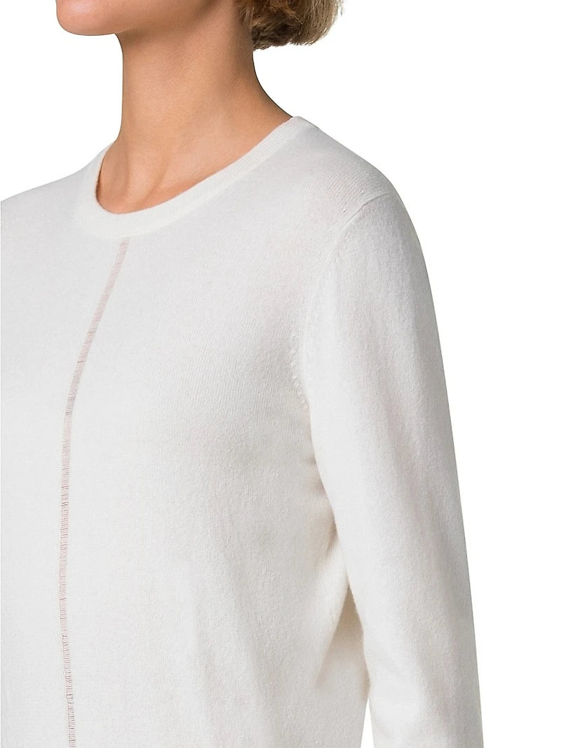 Striped Cashmere Crewneck Sweater