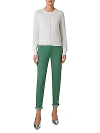 Striped Cashmere Crewneck Sweater