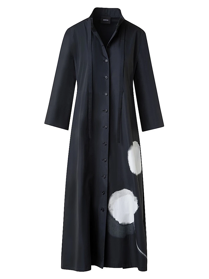 Dandelion Cotton Button-Front Midi-Dress