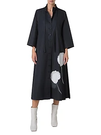 Dandelion Cotton Button-Front Midi-Dress