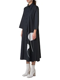 Dandelion Cotton Button-Front Midi-Dress