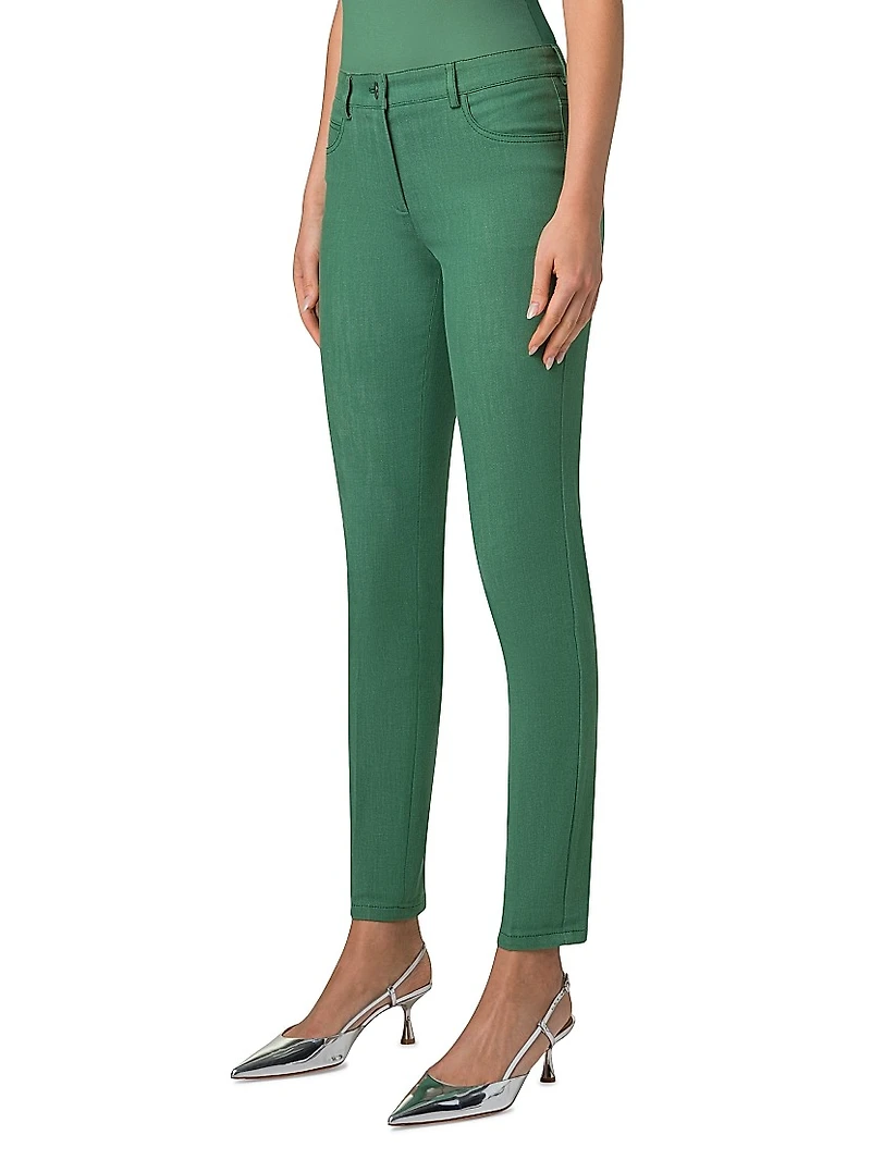Magda Stretch-Denim Mid-Rise Slim-Leg Jeans