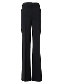 Florine Stretch-Wool Straight-Leg Pants