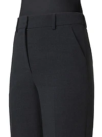 Florine Stretch-Wool Straight-Leg Pants