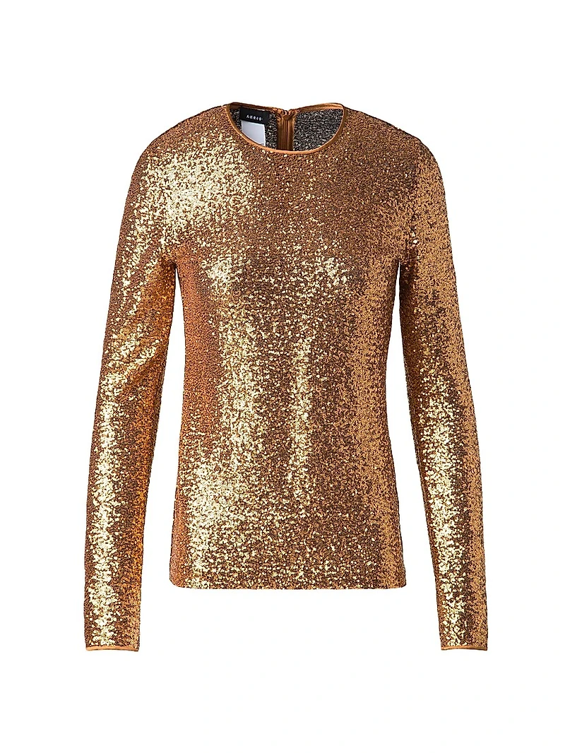 Sequined Jersey Top