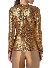 Sequined Jersey Top