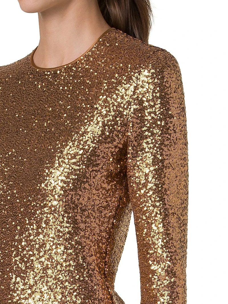 Sequined Jersey Top