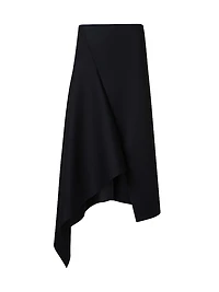 Neoprene Asymmetric Midi-Skirt