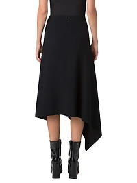 Neoprene Asymmetric Midi-Skirt