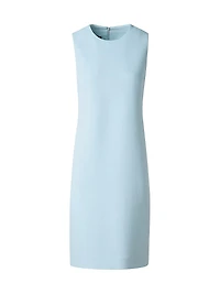 Wool Sleeveless Sheath Minidress