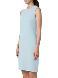 Wool Sleeveless Sheath Minidress