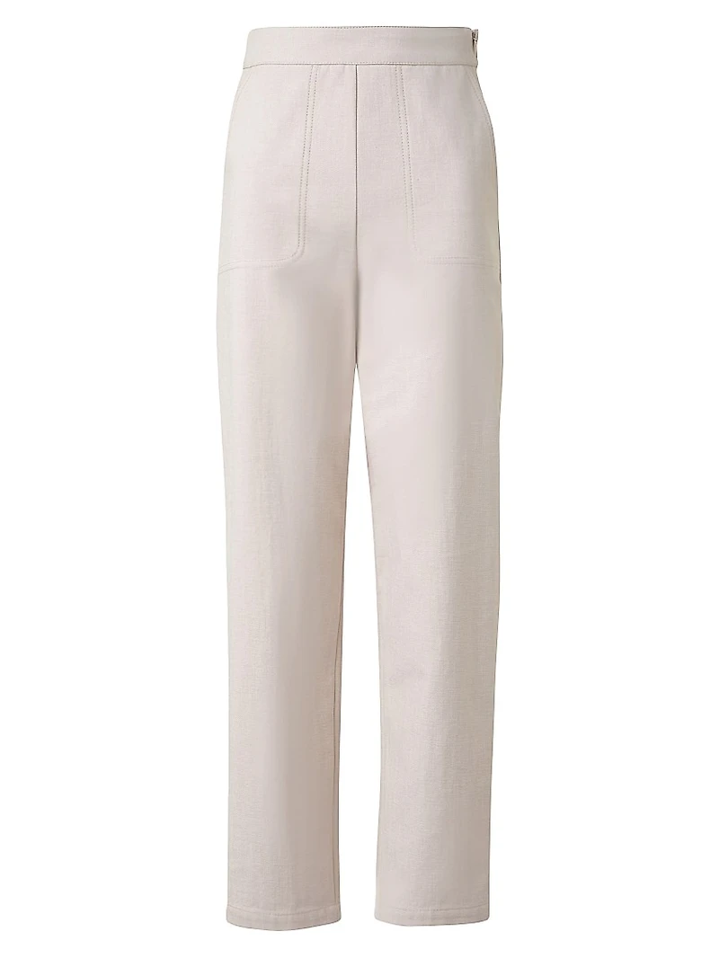 Flynn Cropped High-Rise Tapered-Leg Pants