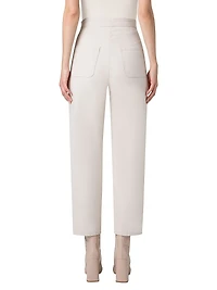 Flynn Cropped High-Rise Tapered-Leg Pants