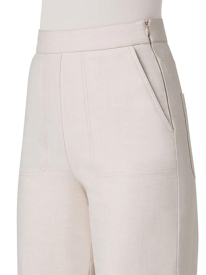 Flynn Cropped High-Rise Tapered-Leg Pants