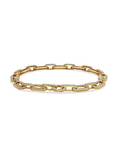 Pavé Chain Bracelet 18K Yellow Gold