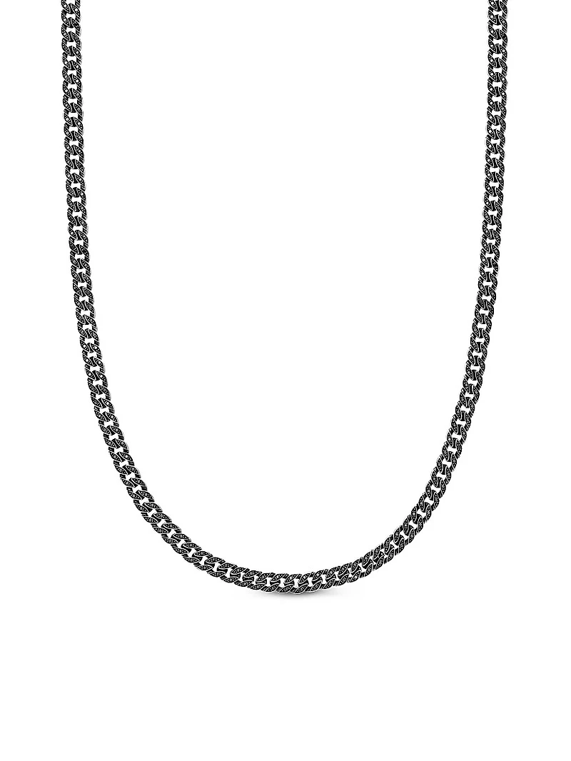 Curb Chain Necklace Sterling Silver