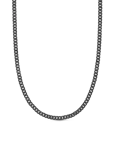 Curb Chain Necklace Sterling Silver