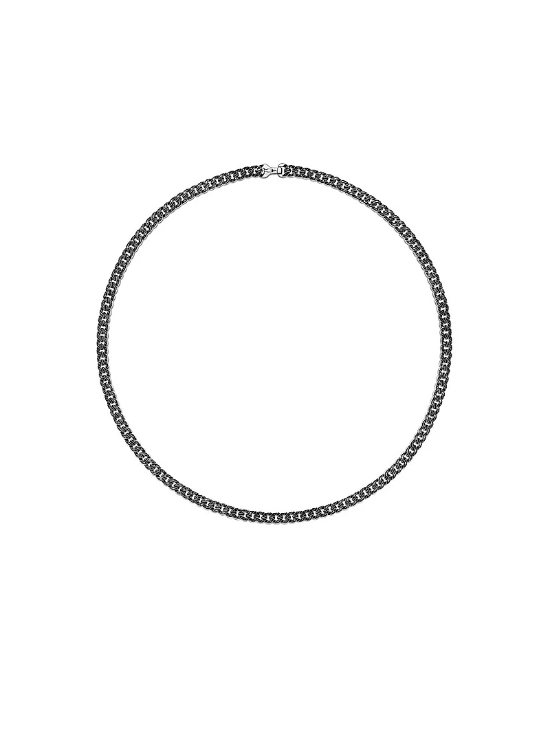 Curb Chain Necklace Sterling Silver