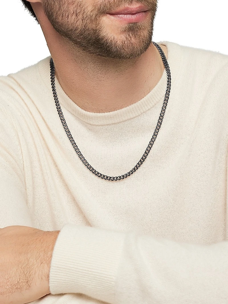 Curb Chain Necklace Sterling Silver