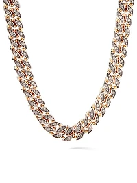 Curb Chain Necklace in 18K Rose Gold
