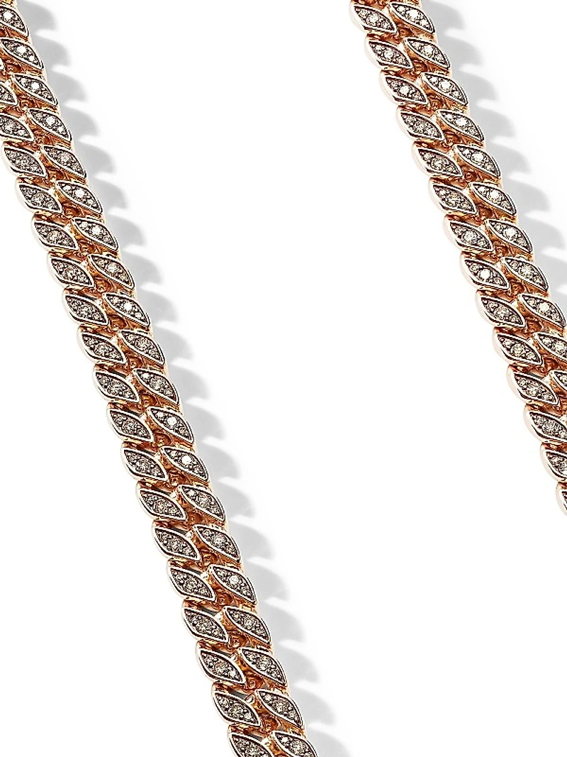 Curb Chain Necklace in 18K Rose Gold