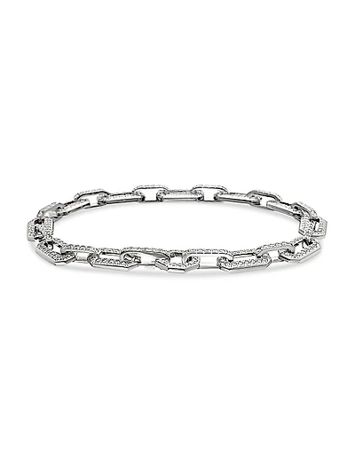 Pavé Chain Bracelet in 18K White Gold