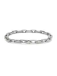 Pavé Chain Bracelet in 18K White Gold