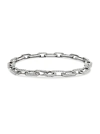 Pavé Chain Bracelet 18K White Gold