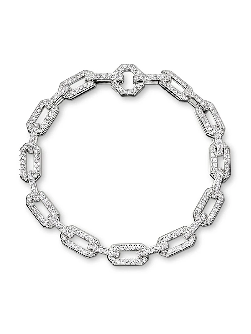 Pavé Chain Bracelet in 18K White Gold