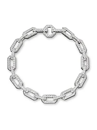 Pavé Chain Bracelet in 18K White Gold