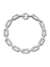 Pavé Chain Bracelet 18K White Gold