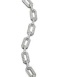 Pavé Chain Bracelet in 18K White Gold