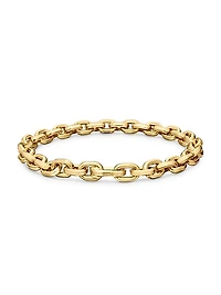 Deco Chain Link Bracelet in 18K Yellow Gold, 6.5MM