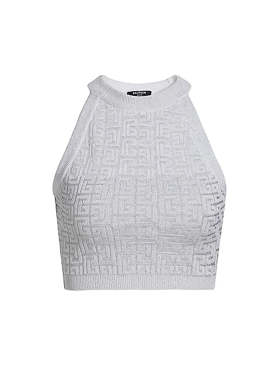 Glittered Monogram Crop Top